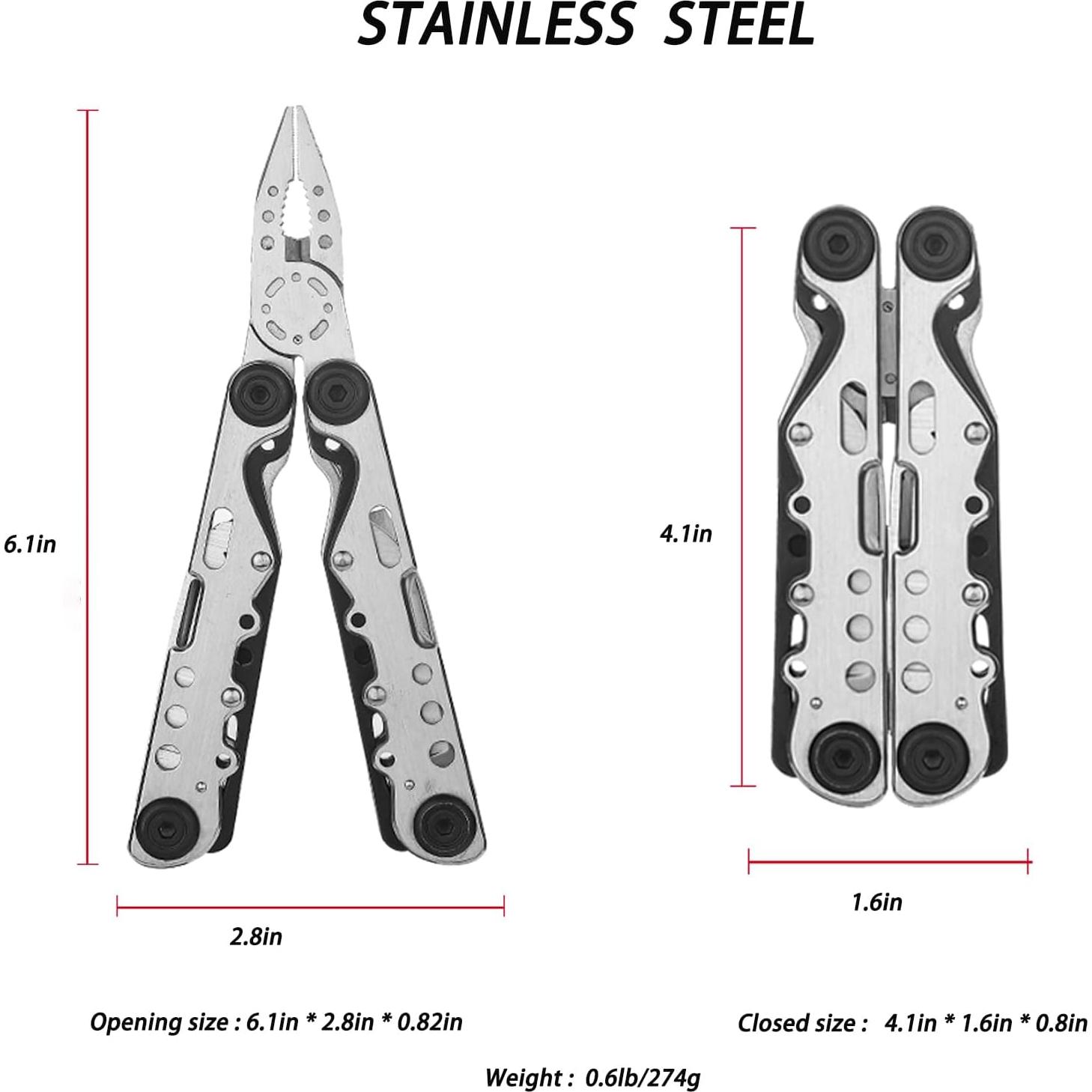Multiherramienta 13 en 1 TPSXKWP con alicates y funda nylon