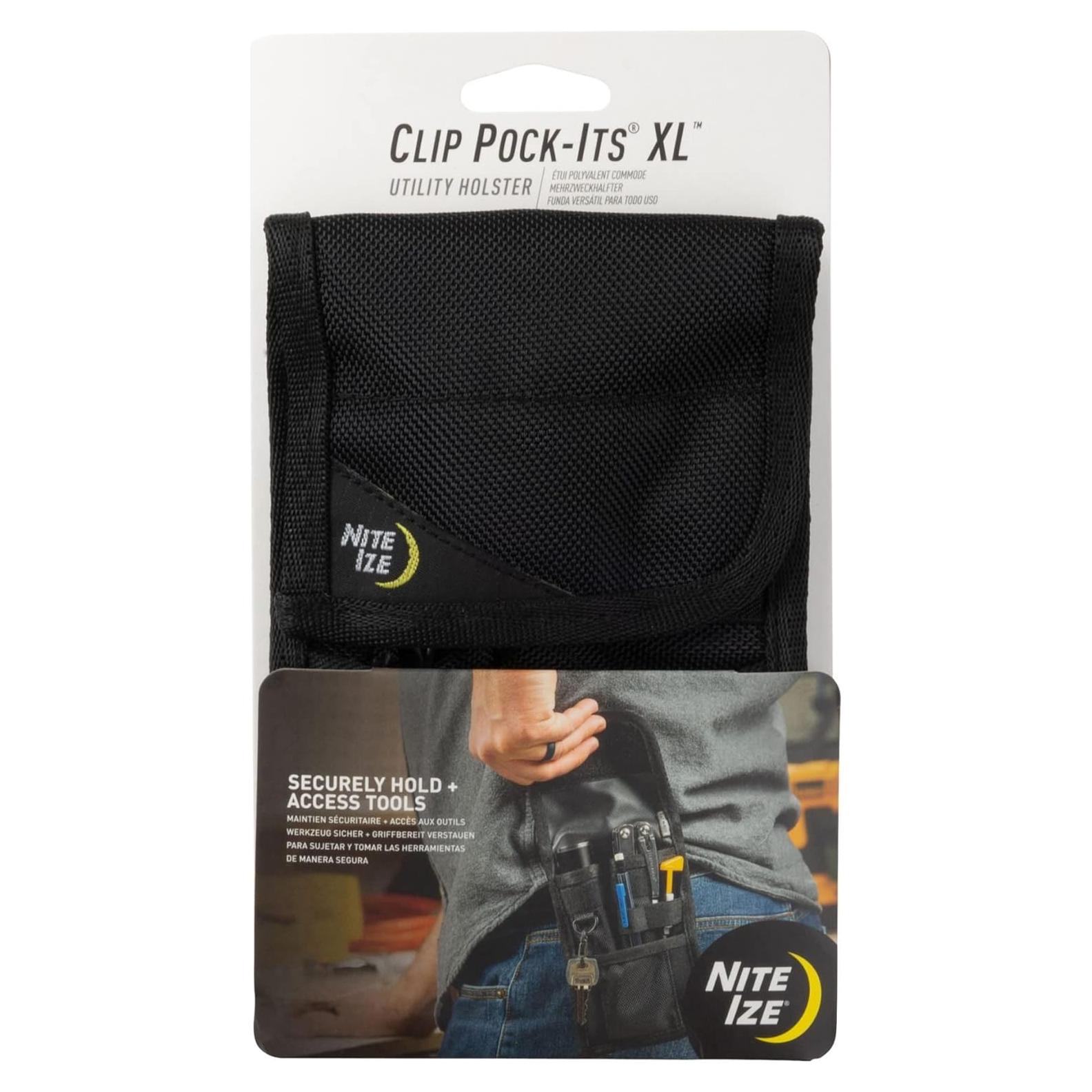 Funda Utilitaria Nite Ize Pock-Its XL Negra 3 Bolsillos