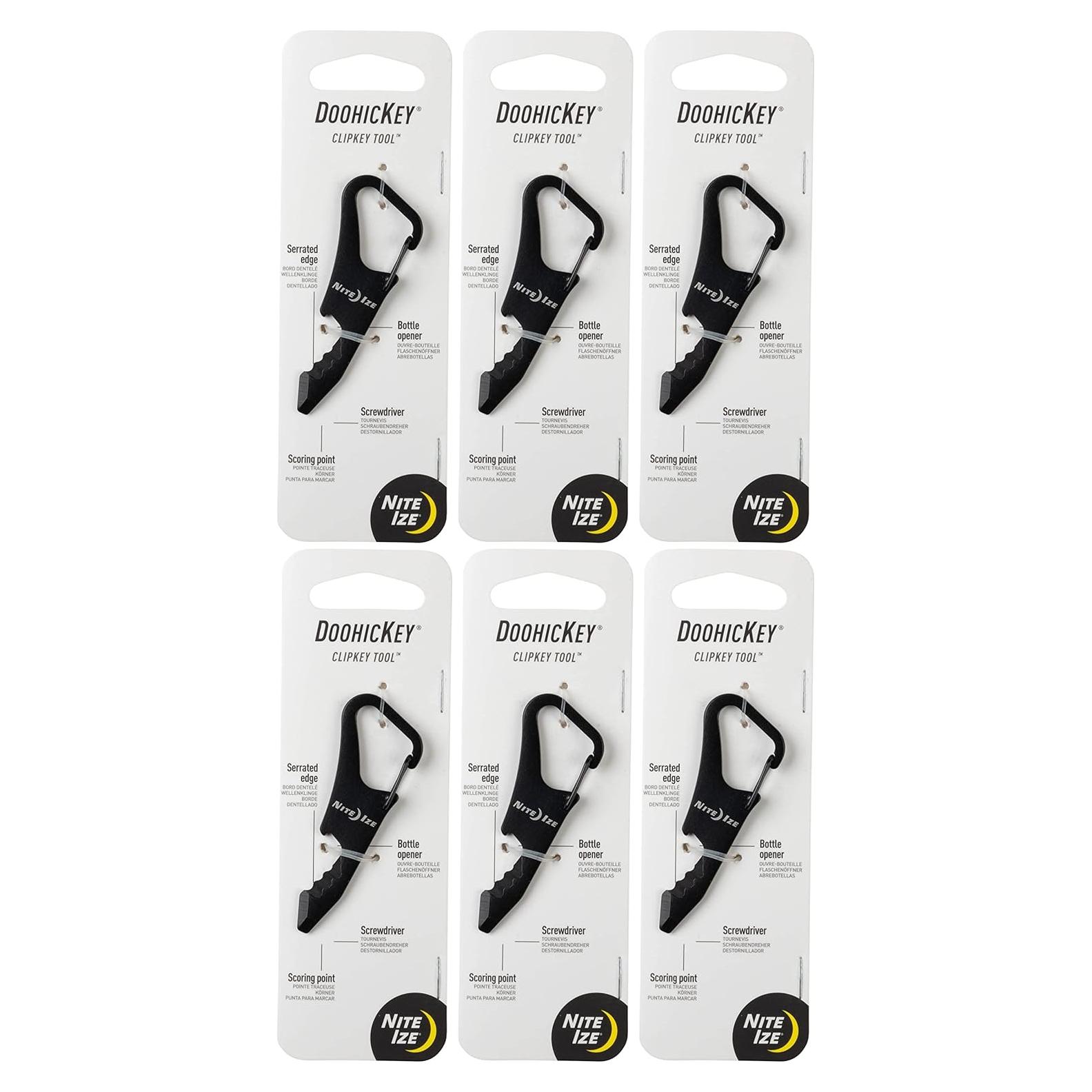 Herramienta Multi 5-en-1 Nite Ize DoohicKey ClipKey Negro