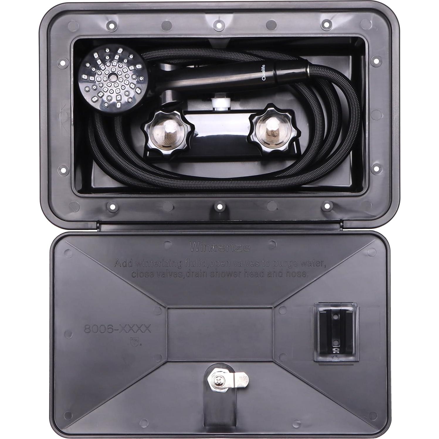 Kit de Ducha Exterior Awelife para RV y Camper, Negro
