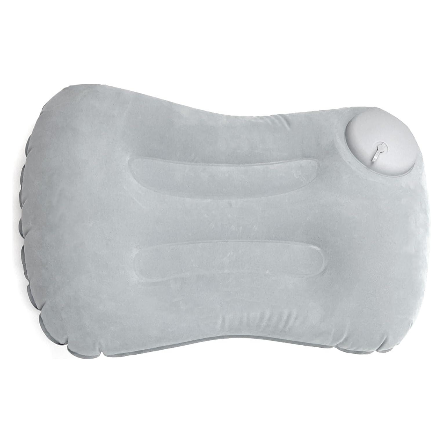 Camping Pillow Press Automatic Inflatable Pillow for Camping Trekology Pillow Portable Waist Protect Pillow Backpacking Pillow Beach Pillow Outdoor Camp Pillow (Grey)