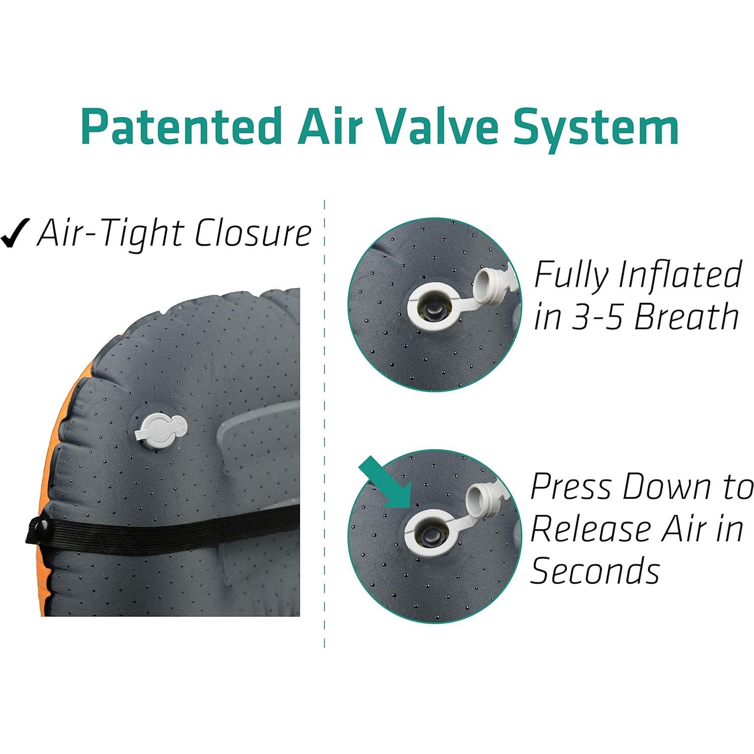 Almohada Inflable TREKOLOGY ALUFT 2.0 para Camping - Compacta y Ergonómica