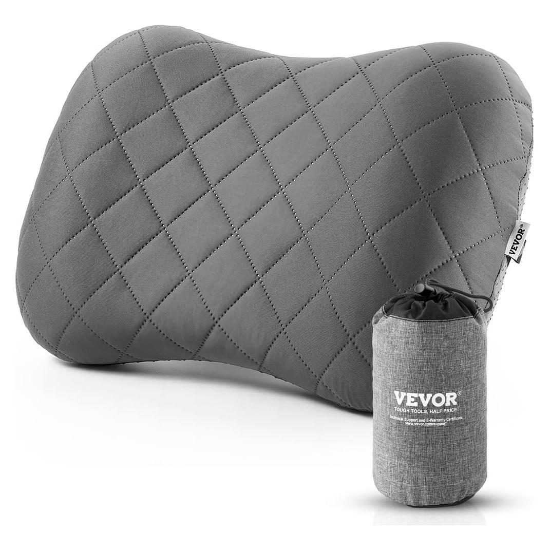 Almohada Inflable VEVOR Camping 44.2x30.5cm Suave y Portátil