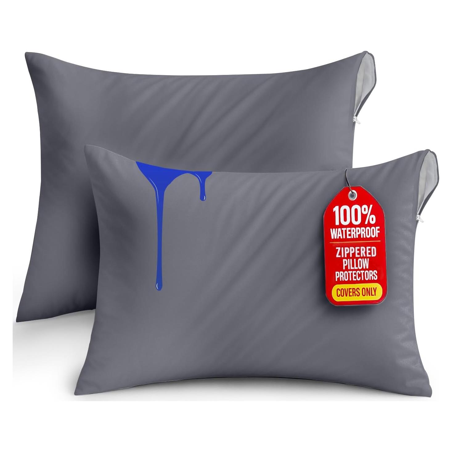 Fundas de Almohada Impermeables Utopia Bedding Queen 2 Pzas