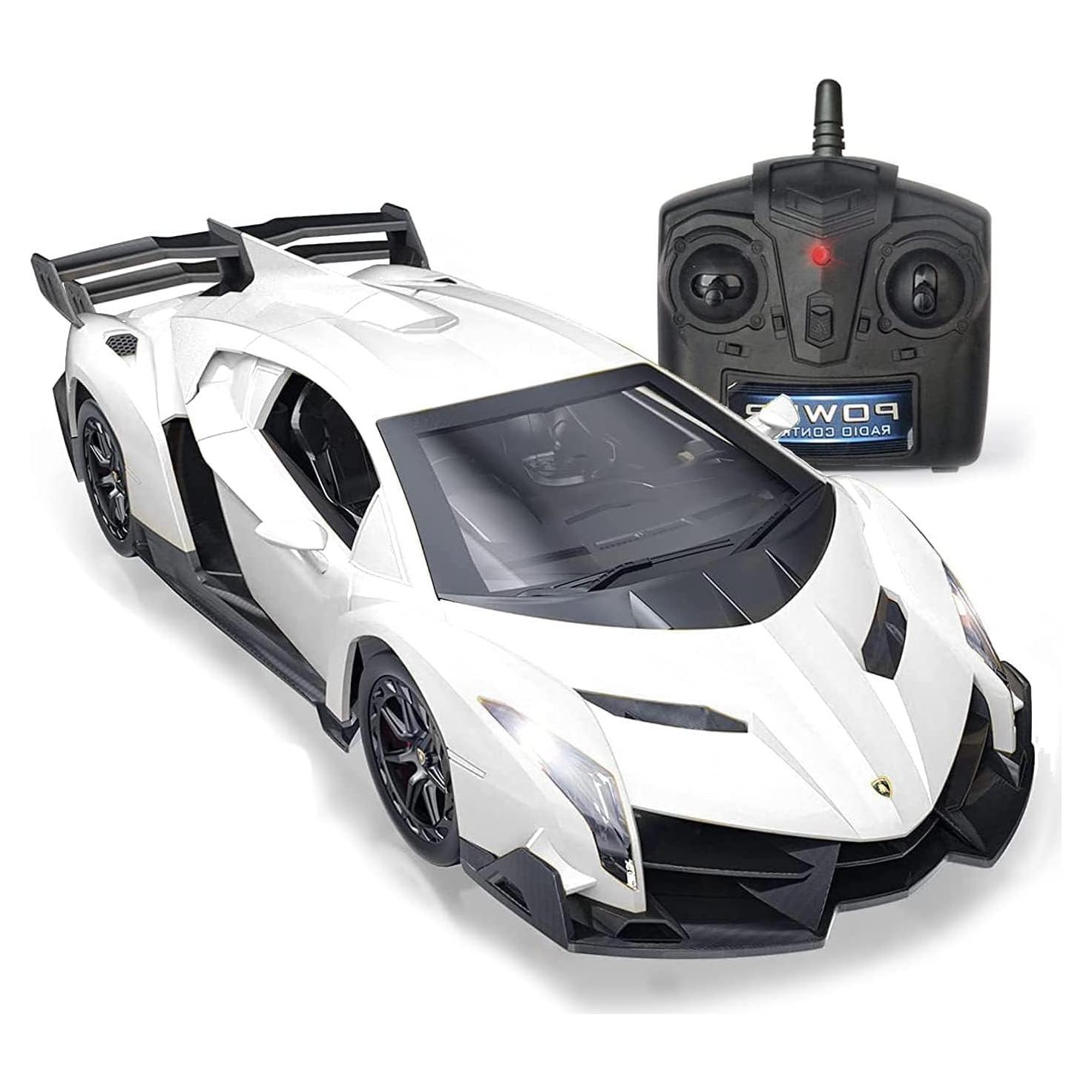 Coche RC Lamborghini Veneno 1:24 Blanco Licenciado