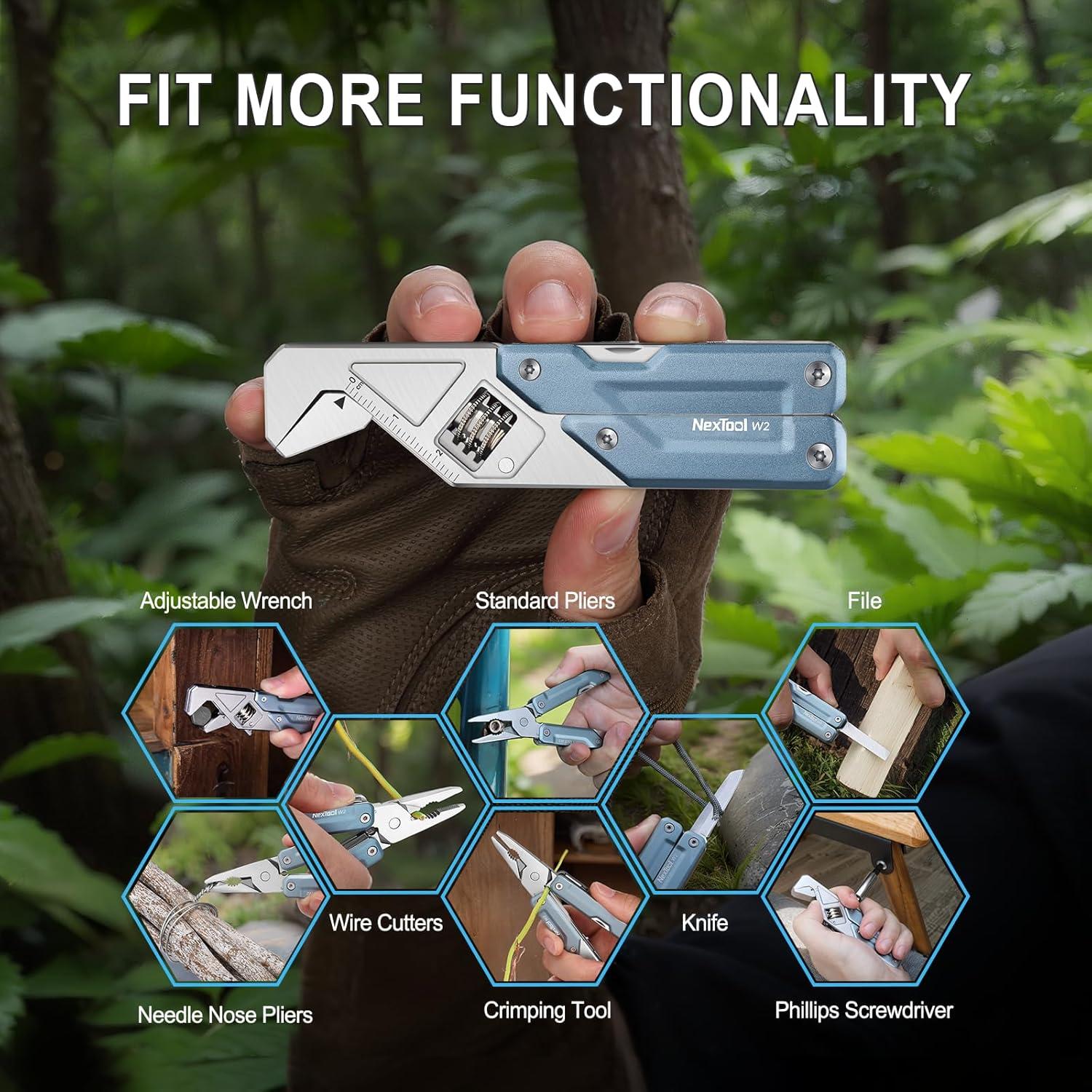 NexTool W2 Herramienta Multiusos 8 en 1 con Llave Ajustable