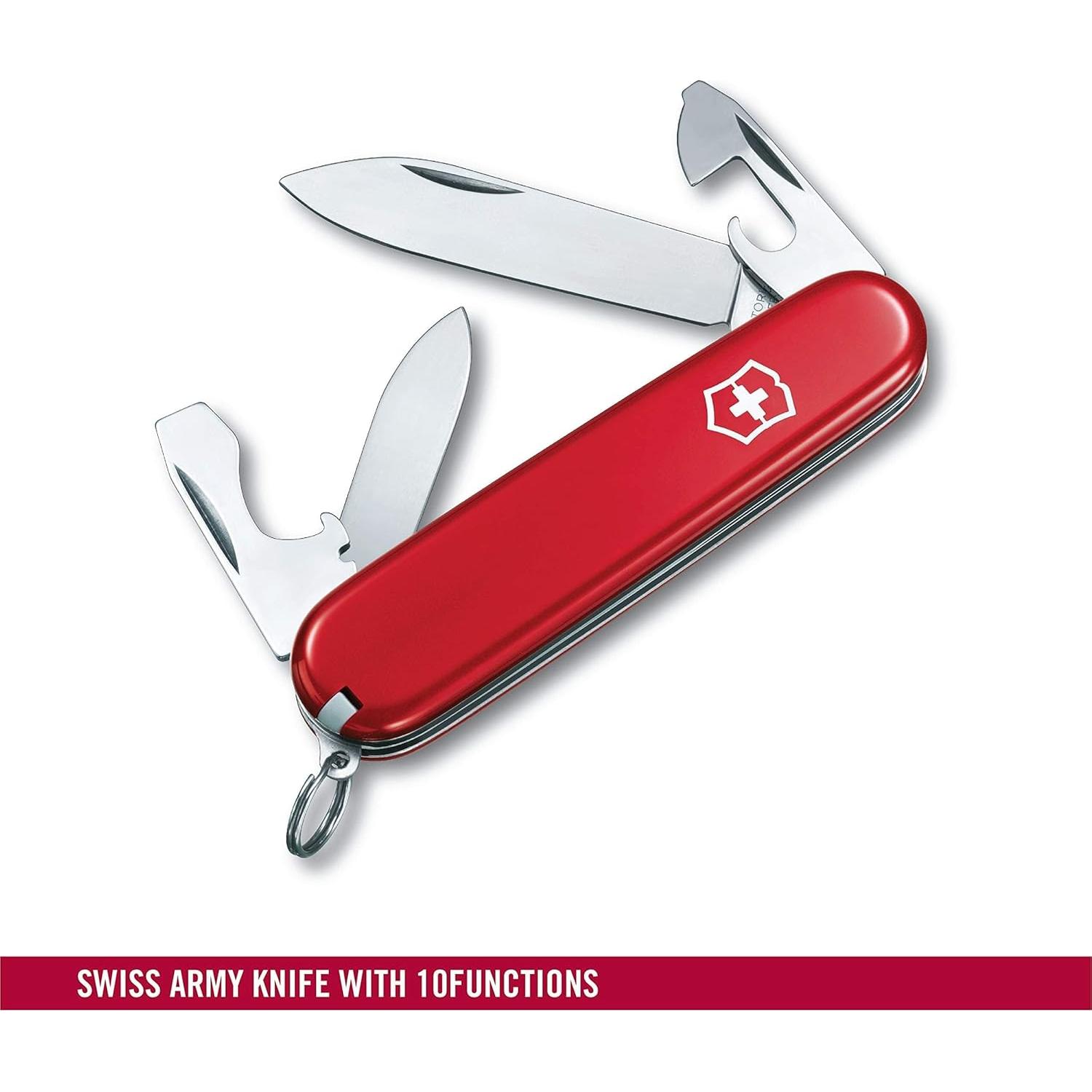 Cuchillo Suizo Victorinox Recruit 10 Funciones Rojo 49.87g