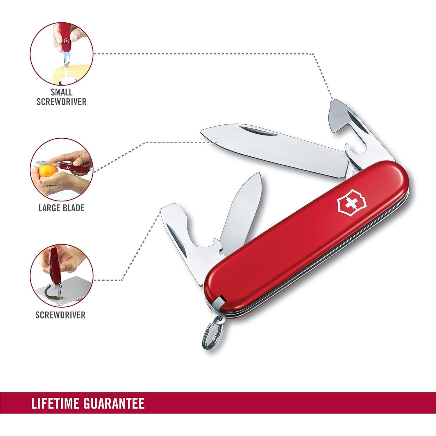 Cuchillo Suizo Victorinox Recruit 10 Funciones Rojo 49.87g