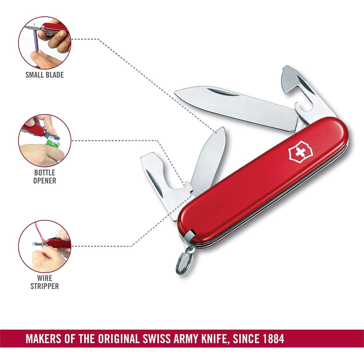 Cuchillo Suizo Victorinox Recruit 10 Funciones Rojo 49.87g