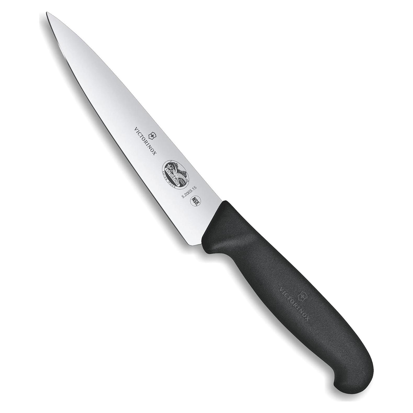 Cuchillo de Chef Victorinox 15 cm Fibrox Negro Afilado