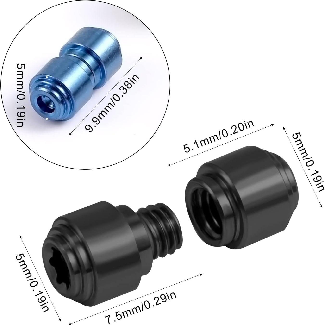 Savita 3 Juegos de Perillas de Pulgar Titanio para Cuchillas