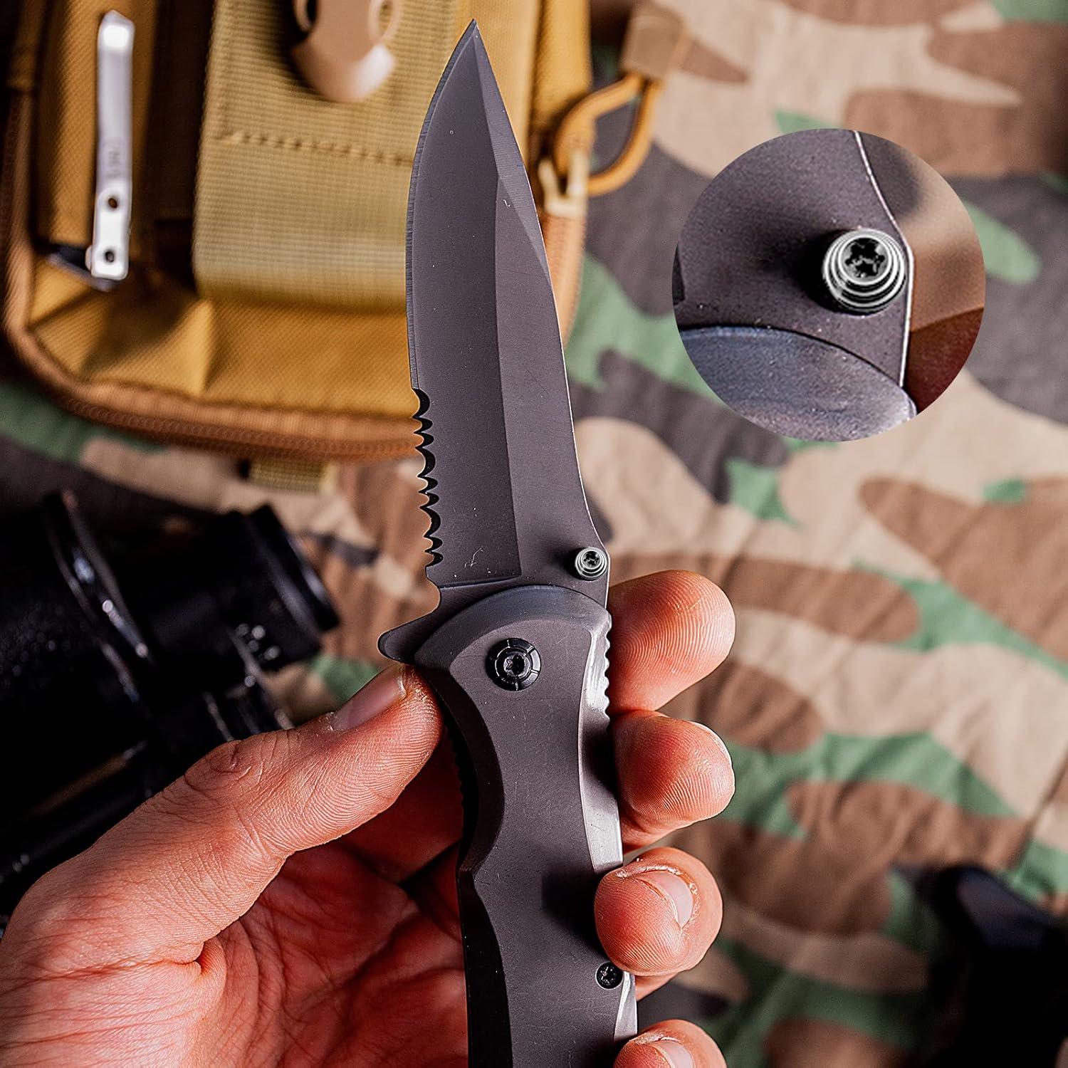 Savita 3 Juegos de Perillas de Pulgar Titanio para Cuchillas