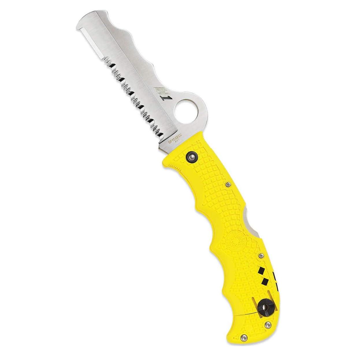 Cuchillo Plegable Spyderco Assist Salt 9.34 cm Acero H-1 Amarillo