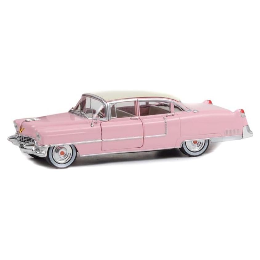 Modelo de Coche Diecast 1955 Fleetwood Series 60 Rosa 1:24 Greenlight