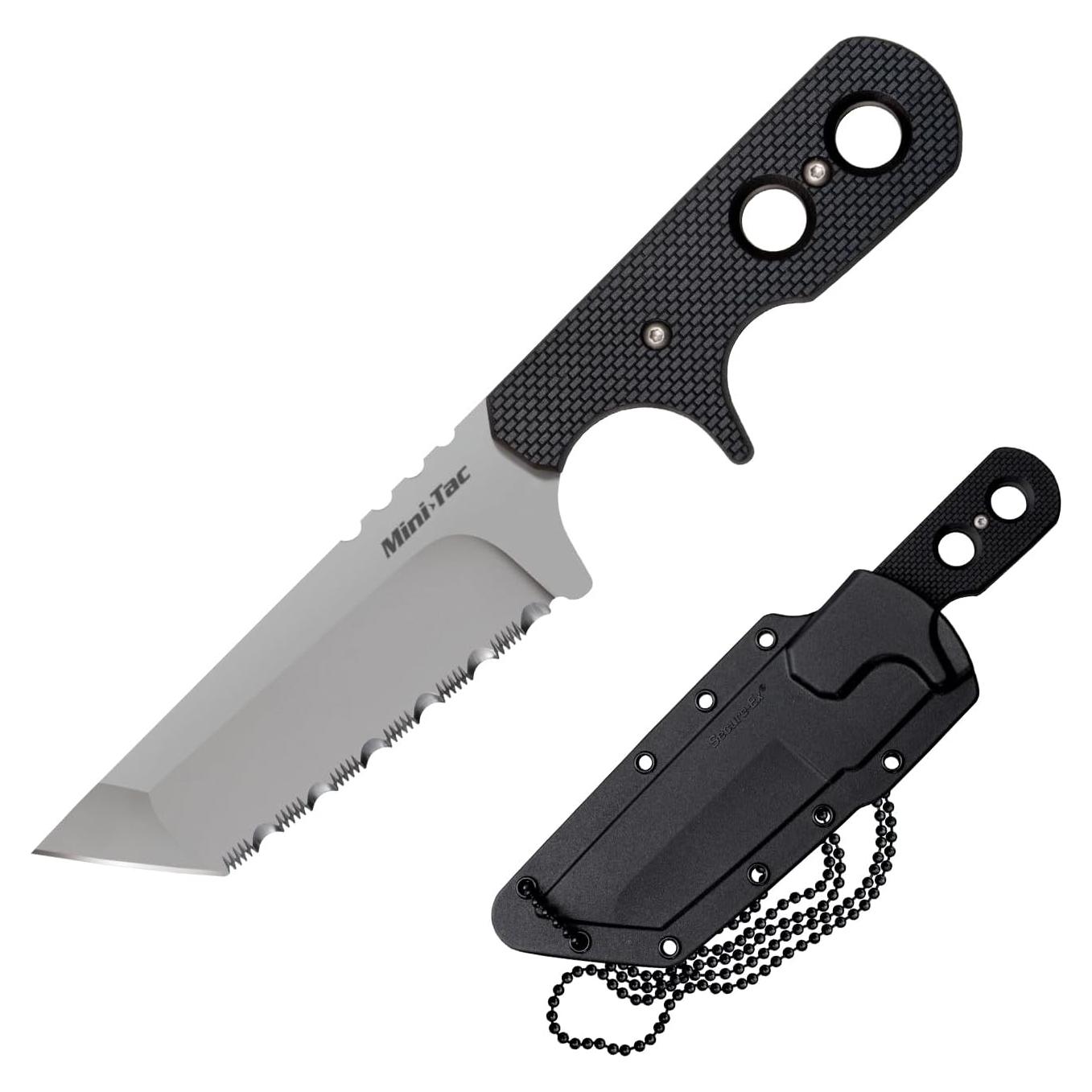 Cuchillo Táctico Cold Steel Mini Tac AUS8A Filo Serrado 3"