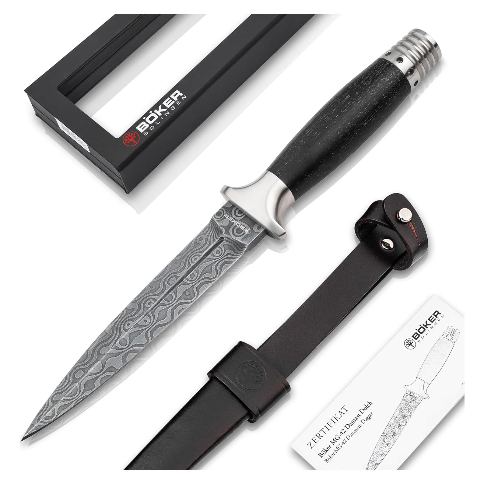 Daga Boker Damasco MG-42 - Cuchillo Fijo Militar 13.5 cm