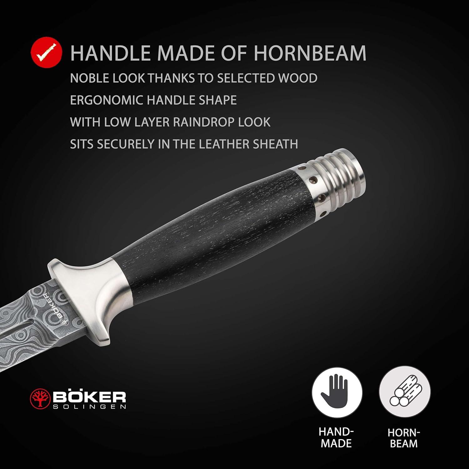 Daga Boker Damasco MG-42 - Cuchillo Fijo Militar 13.5 cm