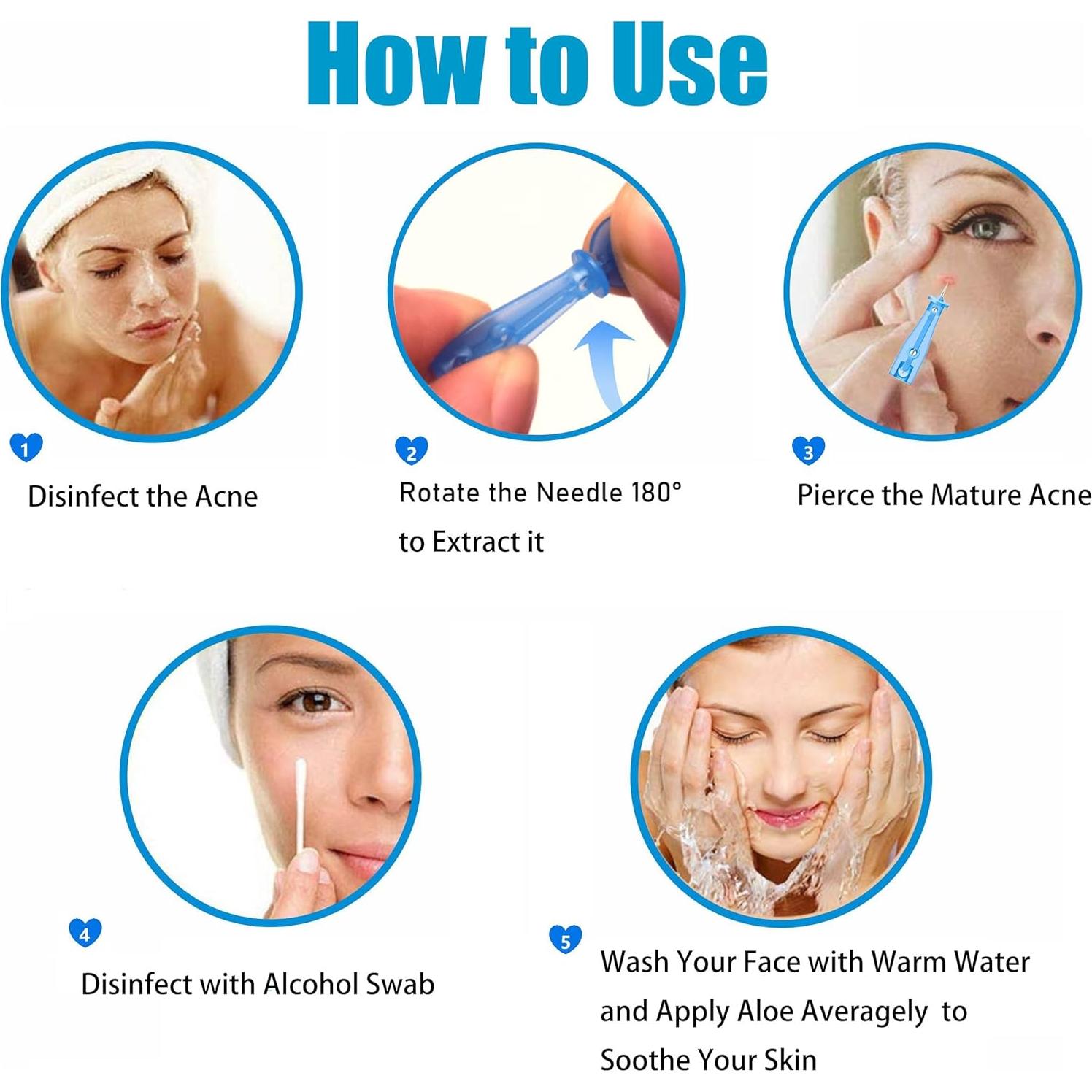 Set de 65 Herramientas Desechables Ybaoo para Remoción de Acné