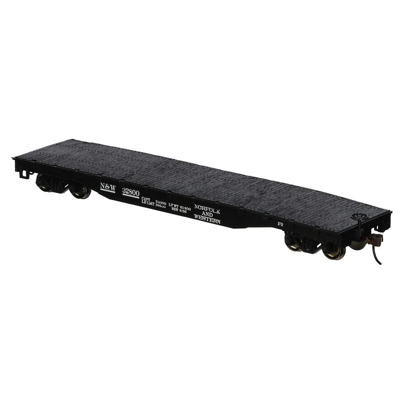 Carro Plano HO Bachmann 52' Norfolk & Western - Ruedas Metal