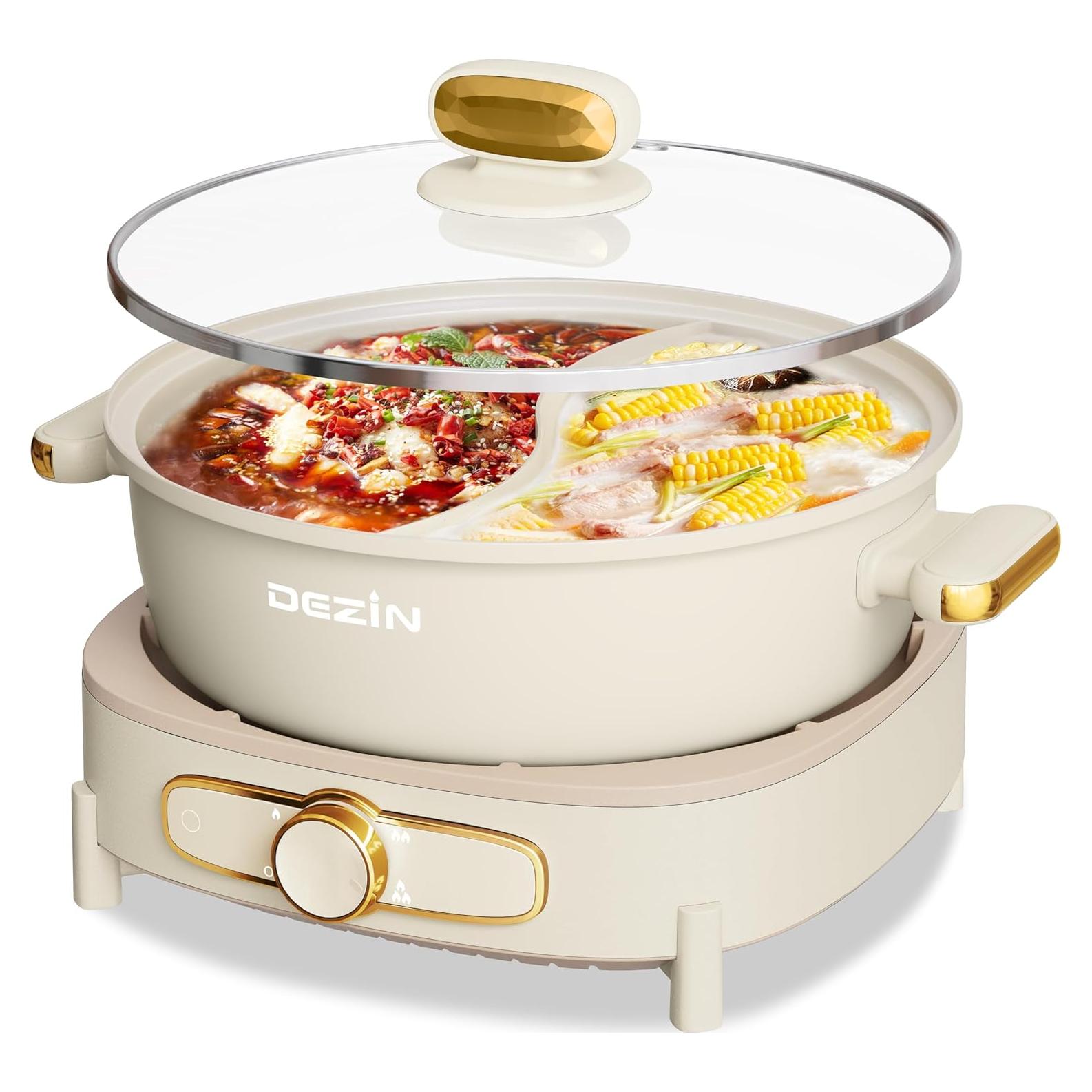 Olla Caliente Eléctrica DEZIN 5L Doble Sabor Antiadherente