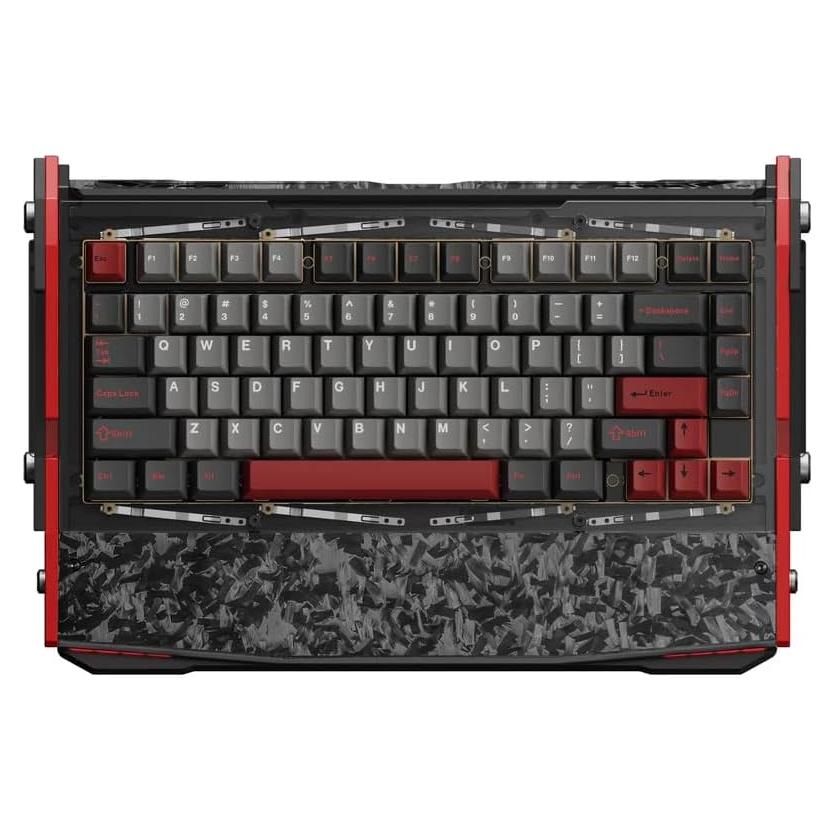 Teclado Gaming Mecánico Black Diamond RT 75% Sombra Carmesí