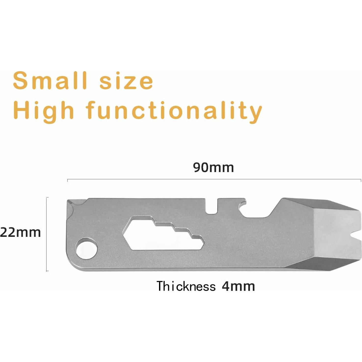 Herramienta de Llavero Multifuncional Titanio ResafeLy RFLPB05