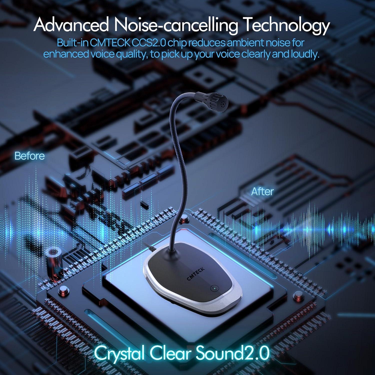 Micrófono USB CMTECK G009 de Escritorio Omnidireccional