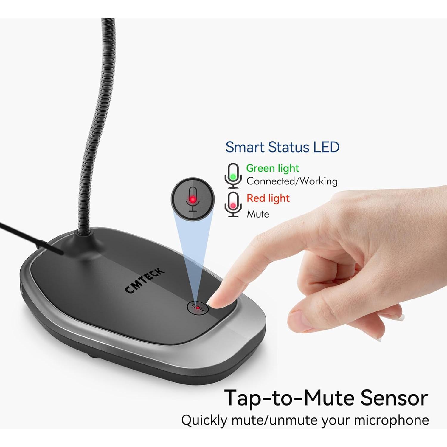 Micrófono USB CMTECK G009 de Escritorio Omnidireccional