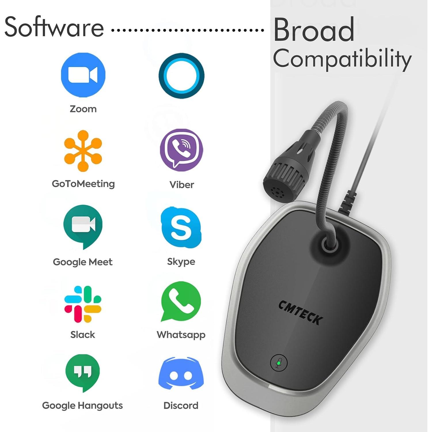 Micrófono USB CMTECK G009 de Escritorio Omnidireccional