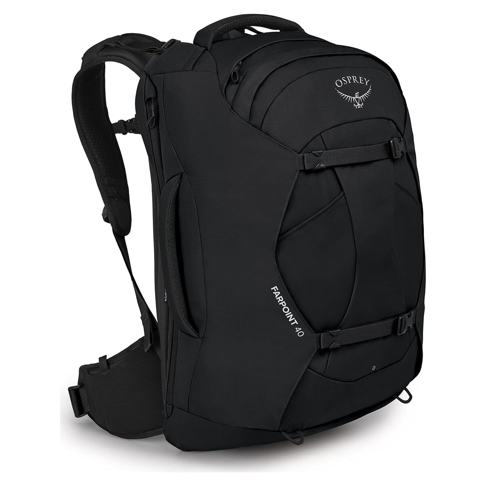 Mochila de viaje Osprey Farpoint 40L para hombres - Negra