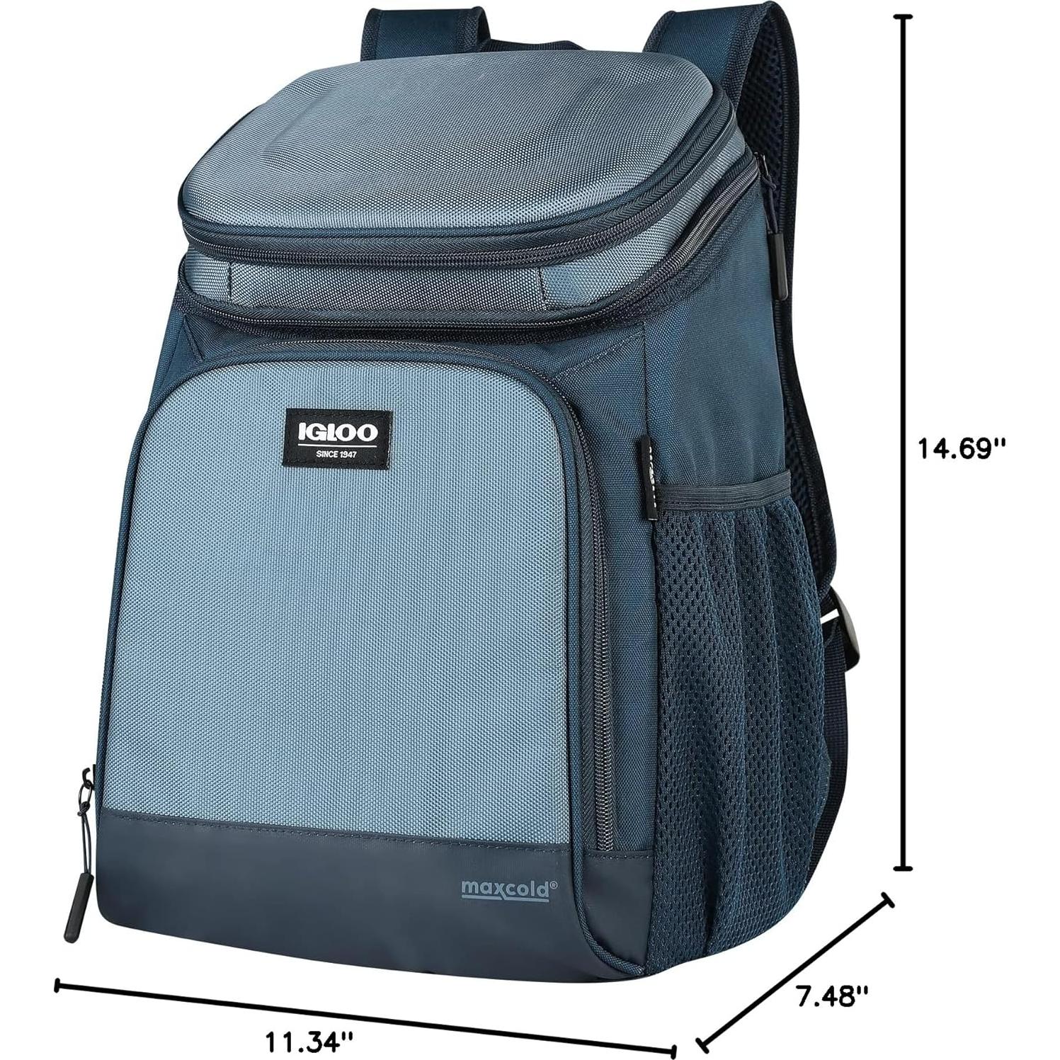 Mochila Nevera Igloo Softside 18 Latas Azul Ecológica