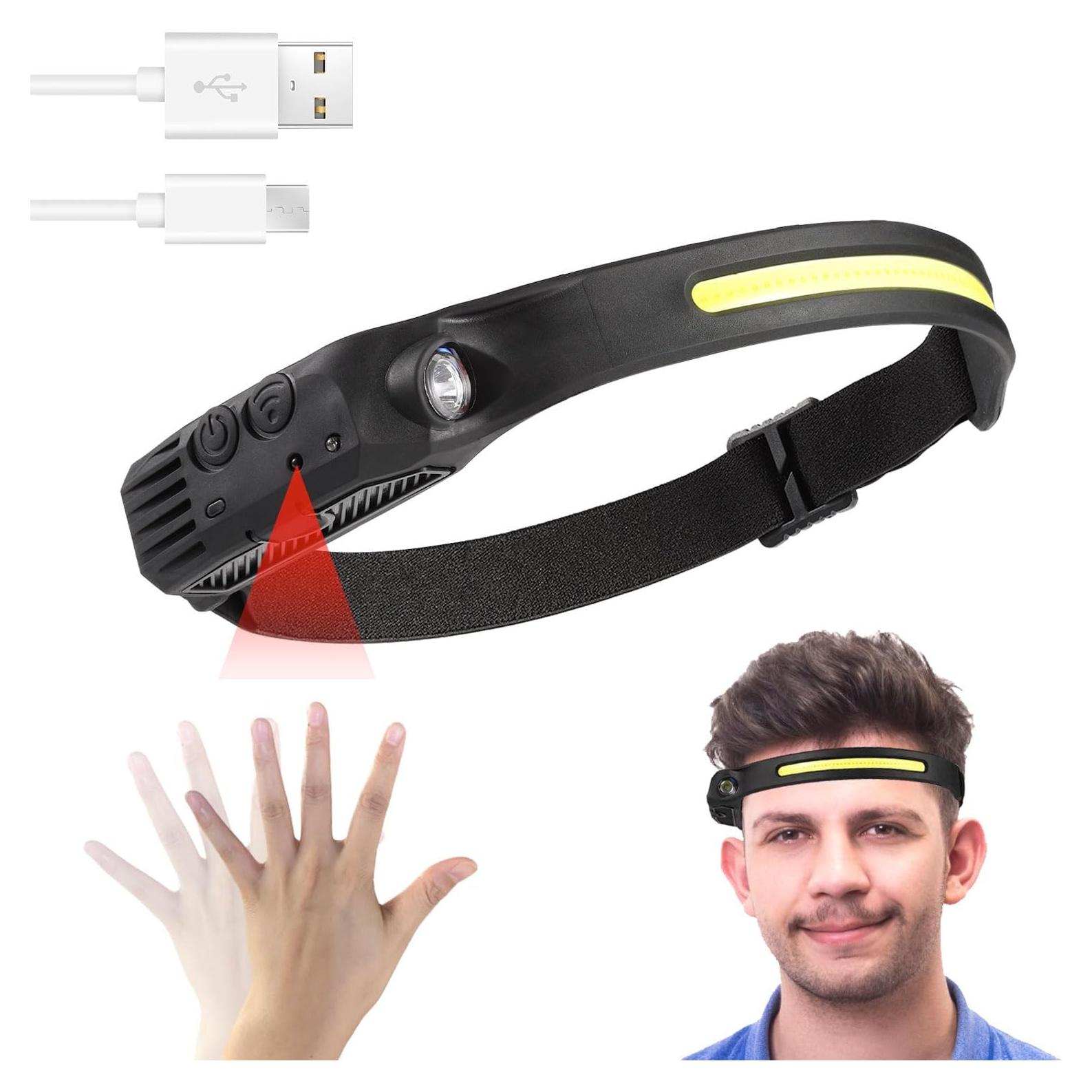 Linterna Frontal LED Weejunki Recargable 230° 1200mAh