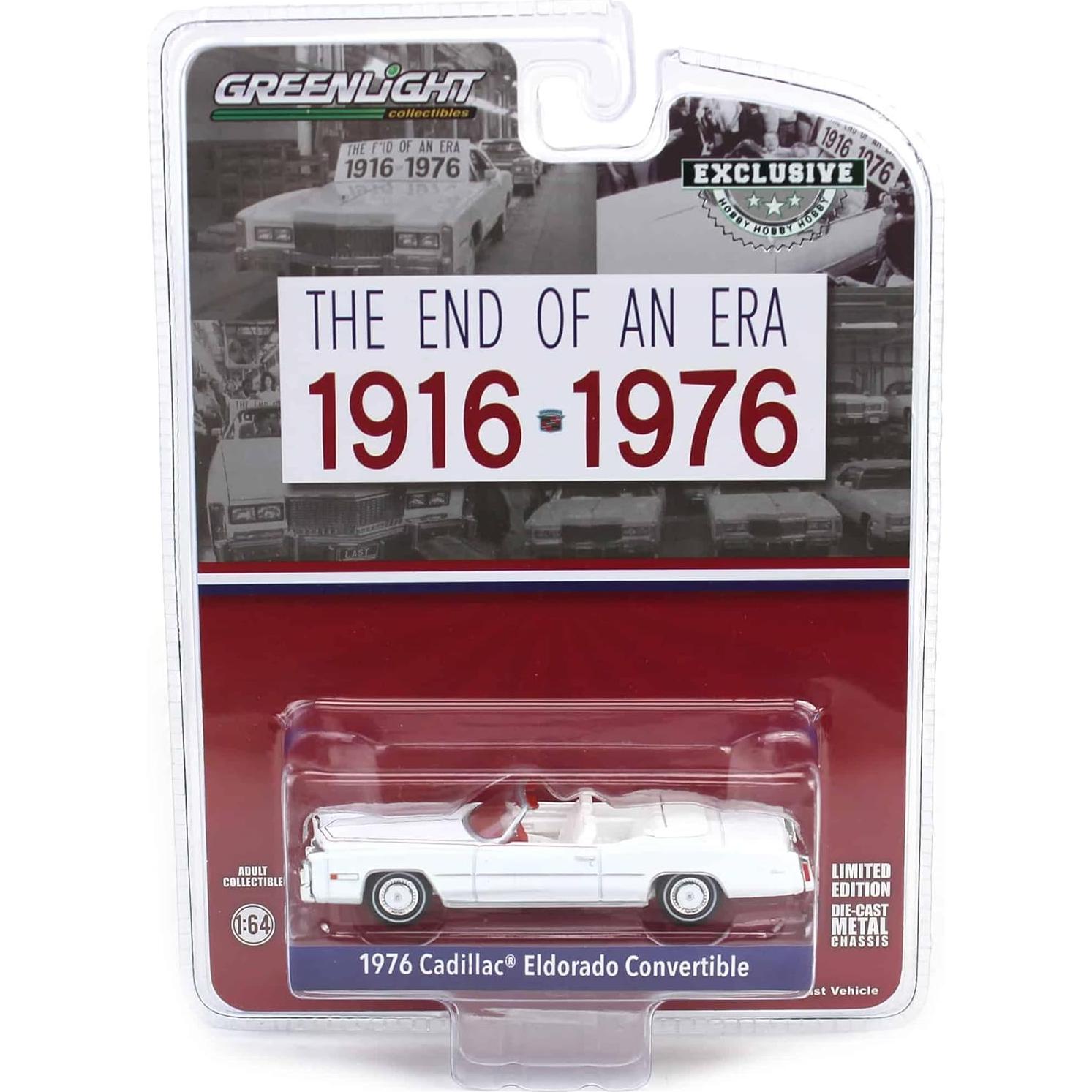 Coche Diecast 1:64 Greenlight 1976 Eldorado Convertible Blanco