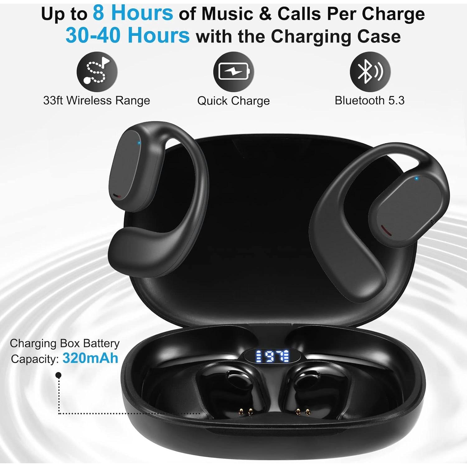 Auriculares de Oído Abierto ASIILOVI VG332 Bluetooth 5.3 16h