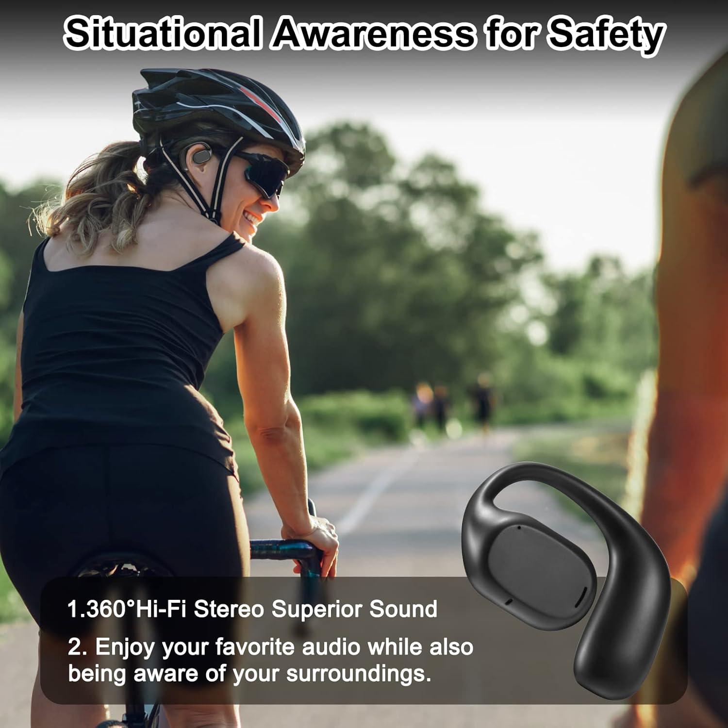 Auriculares de Oído Abierto ASIILOVI VG332 Bluetooth 5.3 16h