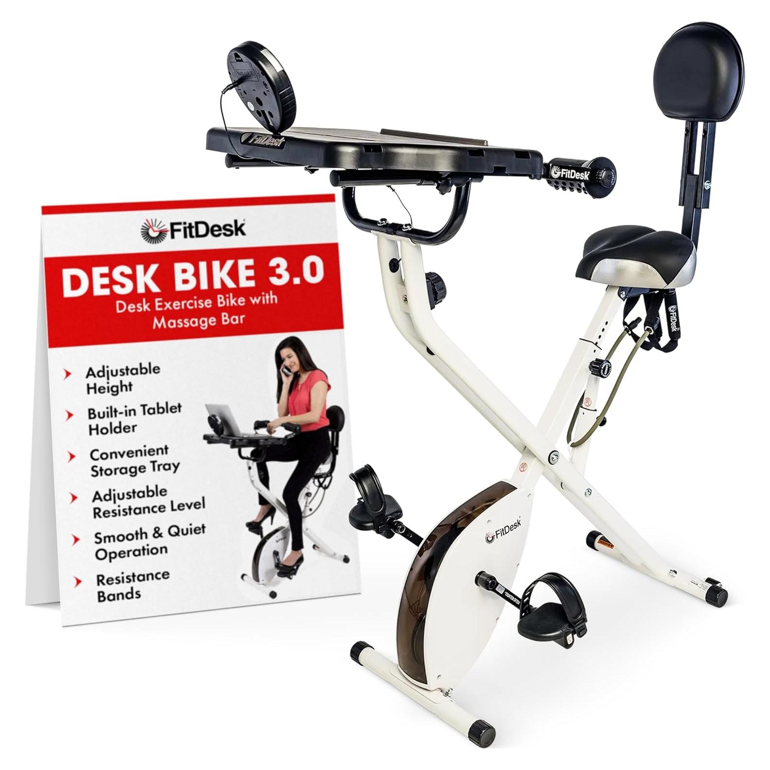 Bicicleta Escritorio FitDesk 3.0 Ajustable - Soporta 136 kg