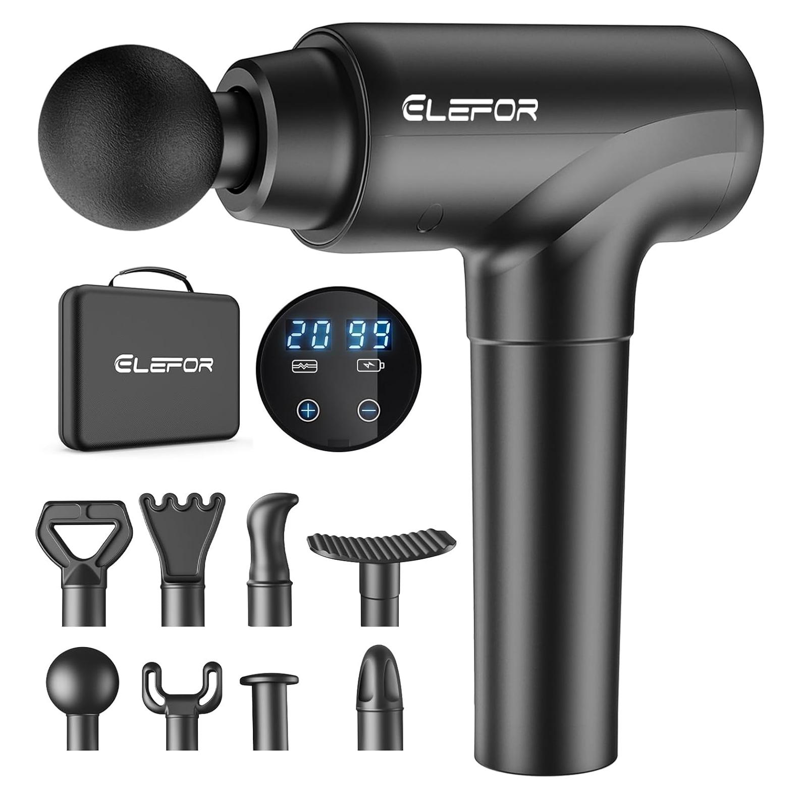 Pistola de Masaje Percusiva Enpower M68-7, 20 Velocidades, 8 Cabezas