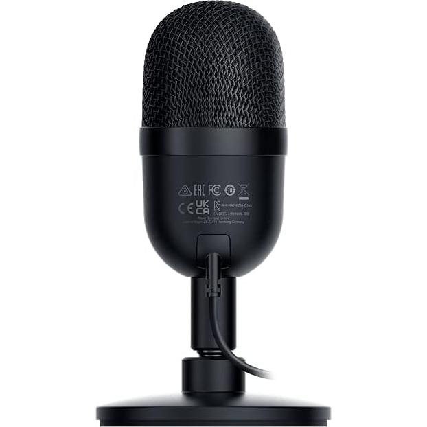 Razer Seiren Mini - USB Condenser Microphone for Streaming (Compact with Supercardioid Polar Pattern, Tiltable Stand, Integrated Shock Absorber) Black