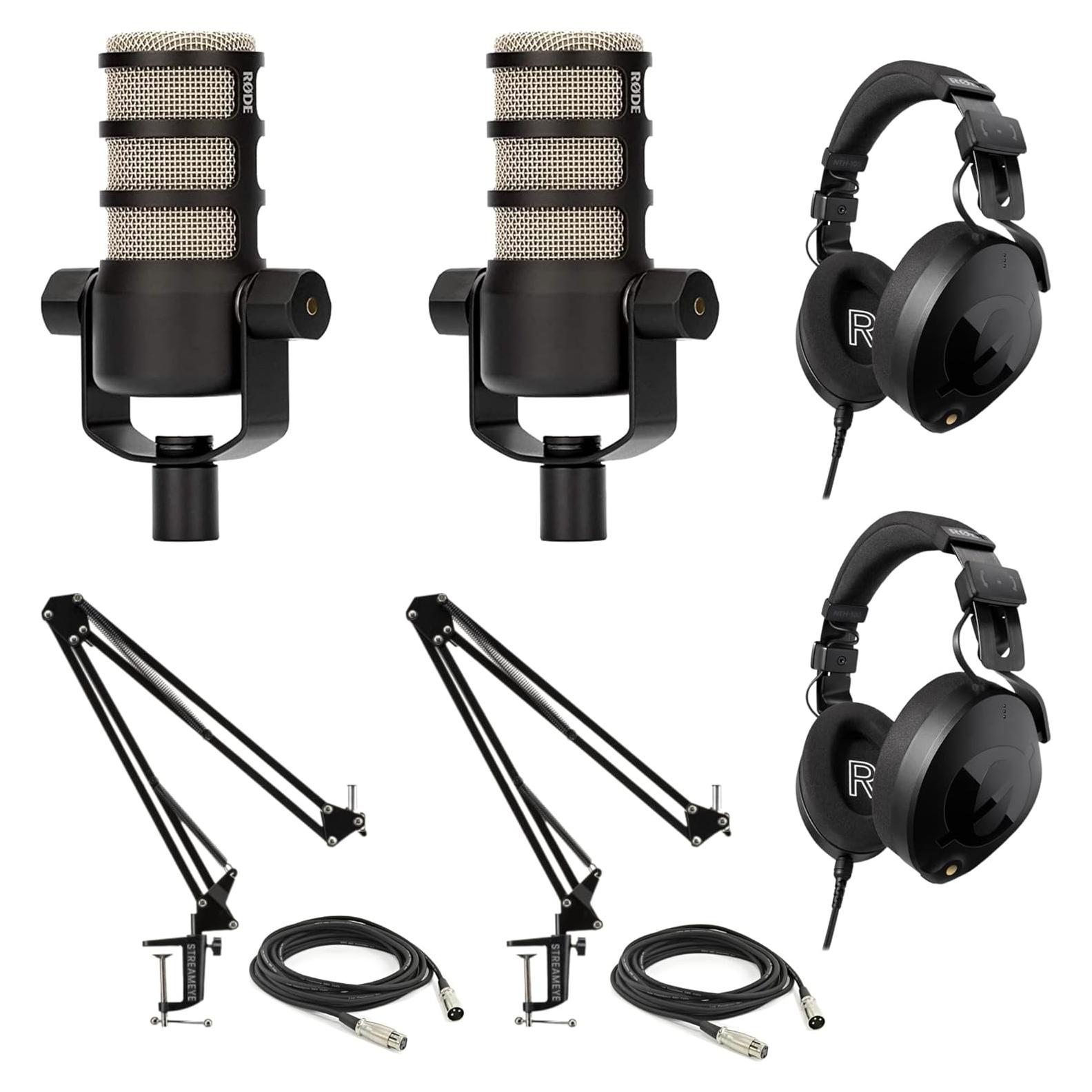 Paquete de Micrófonos Dinámicos Rode PodMic y Accesorios