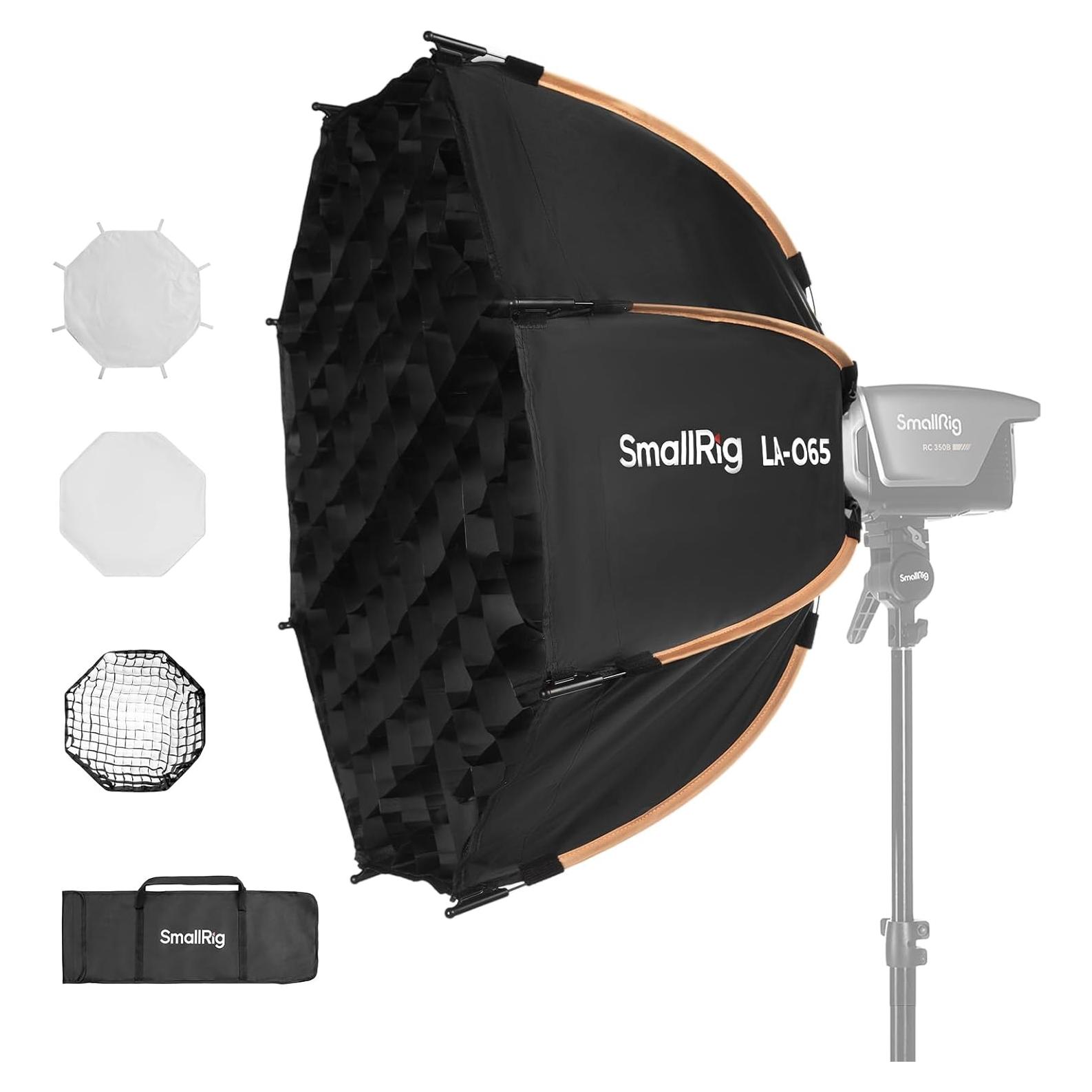 SmallRig LA-O65 Octagonal Softbox, 65cm/25.6in Quick Release Softbox with Carrying Bag, for Bowens Mount COB Lights for SmallRig for Neewer for Aputure for Godox