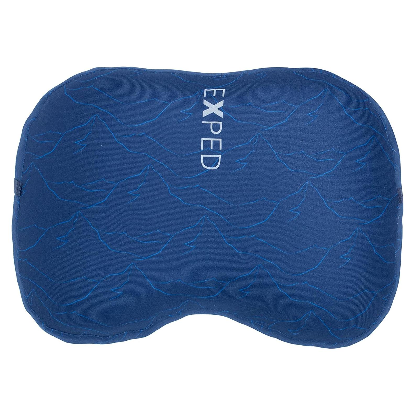 Almohada Exped DeepSleep Mediana Camping Acolchada Azul