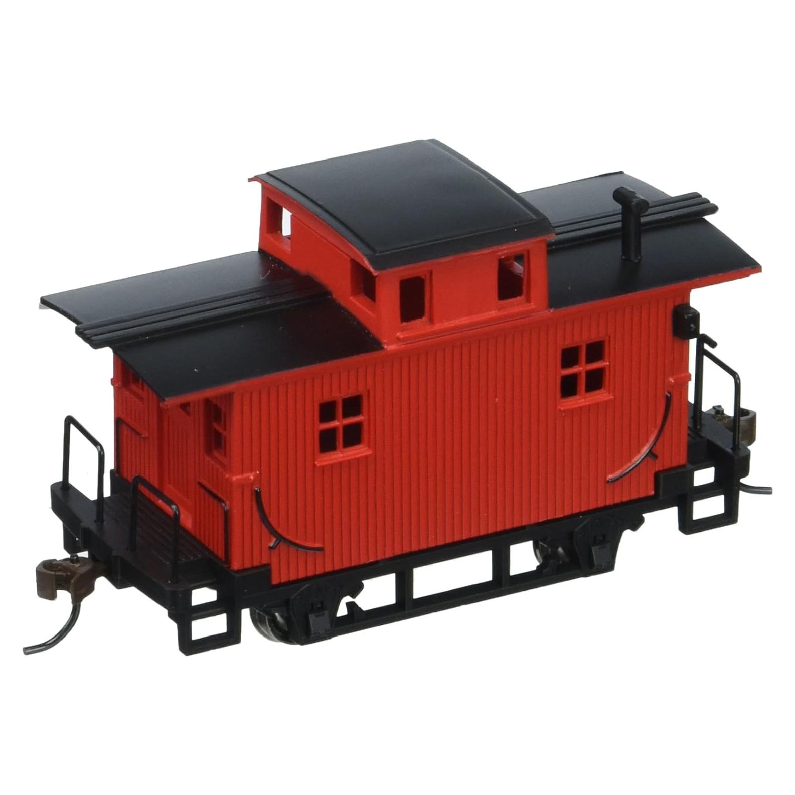 Bobber Caboose Rojo Bachmann Escala HO con Ruedas de Metal