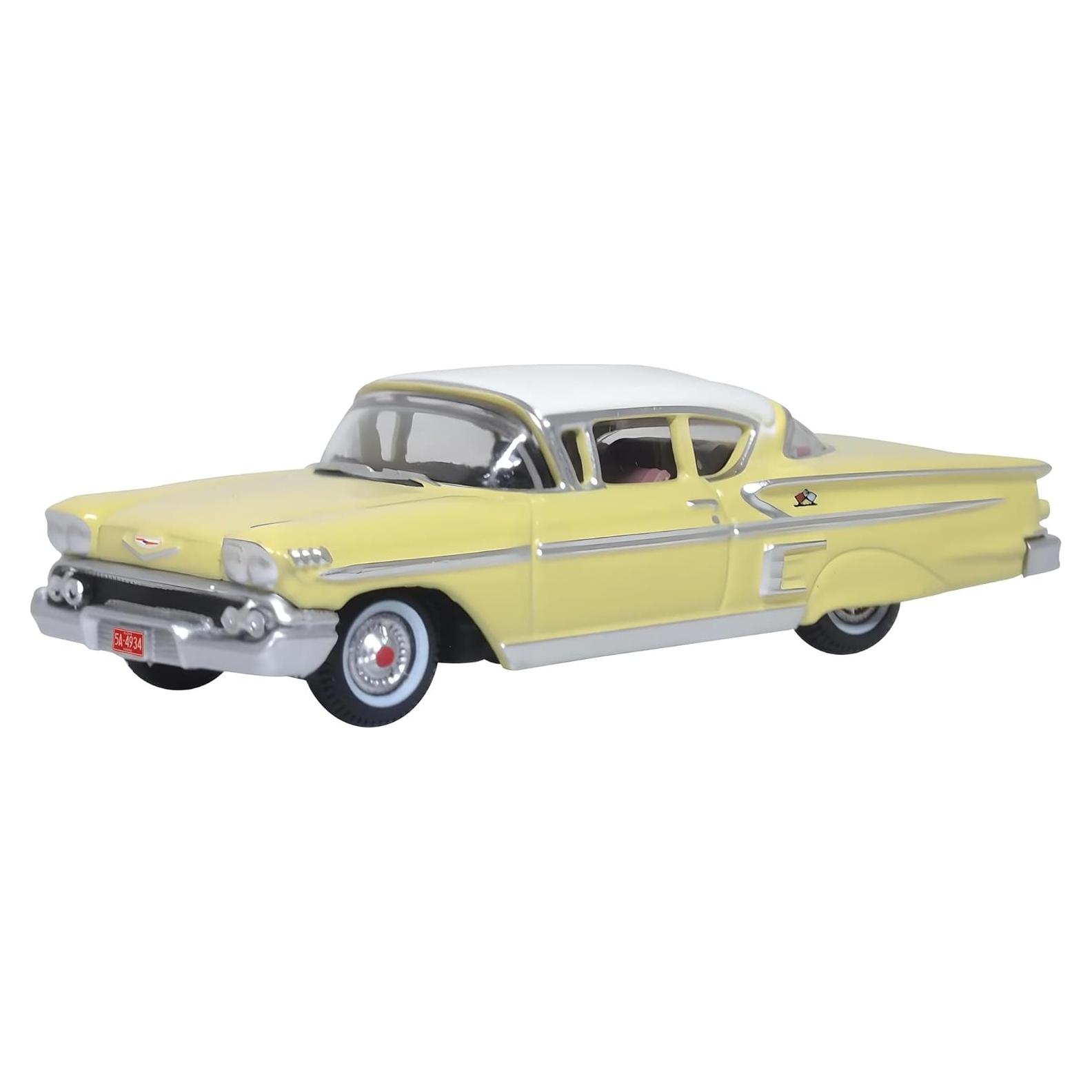 Modelo Diecast 1958 Chevy Impala Sport Crema Colonial 1/87