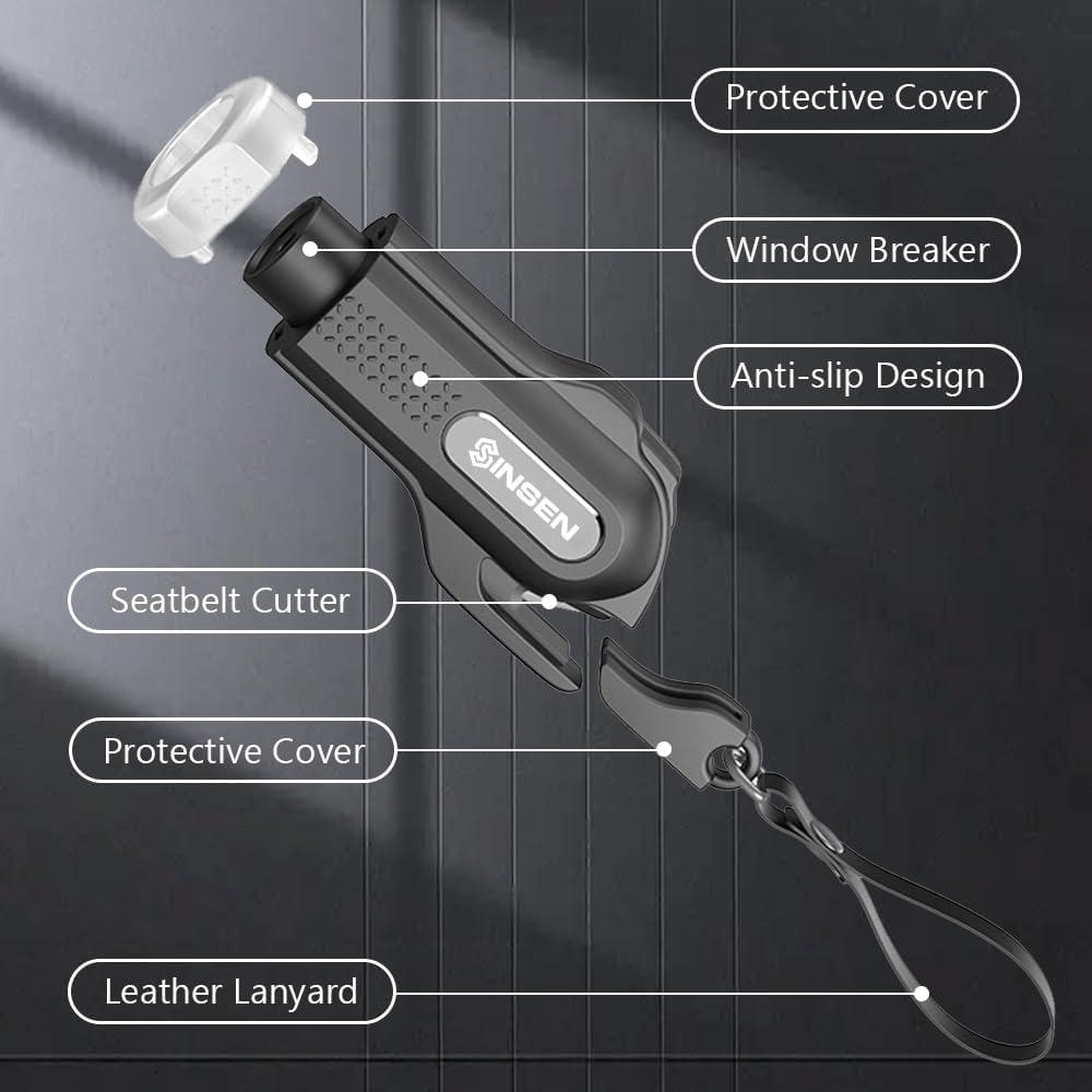 Martillo de Seguridad SINSEN para Automóviles - Kit 2 Piezas