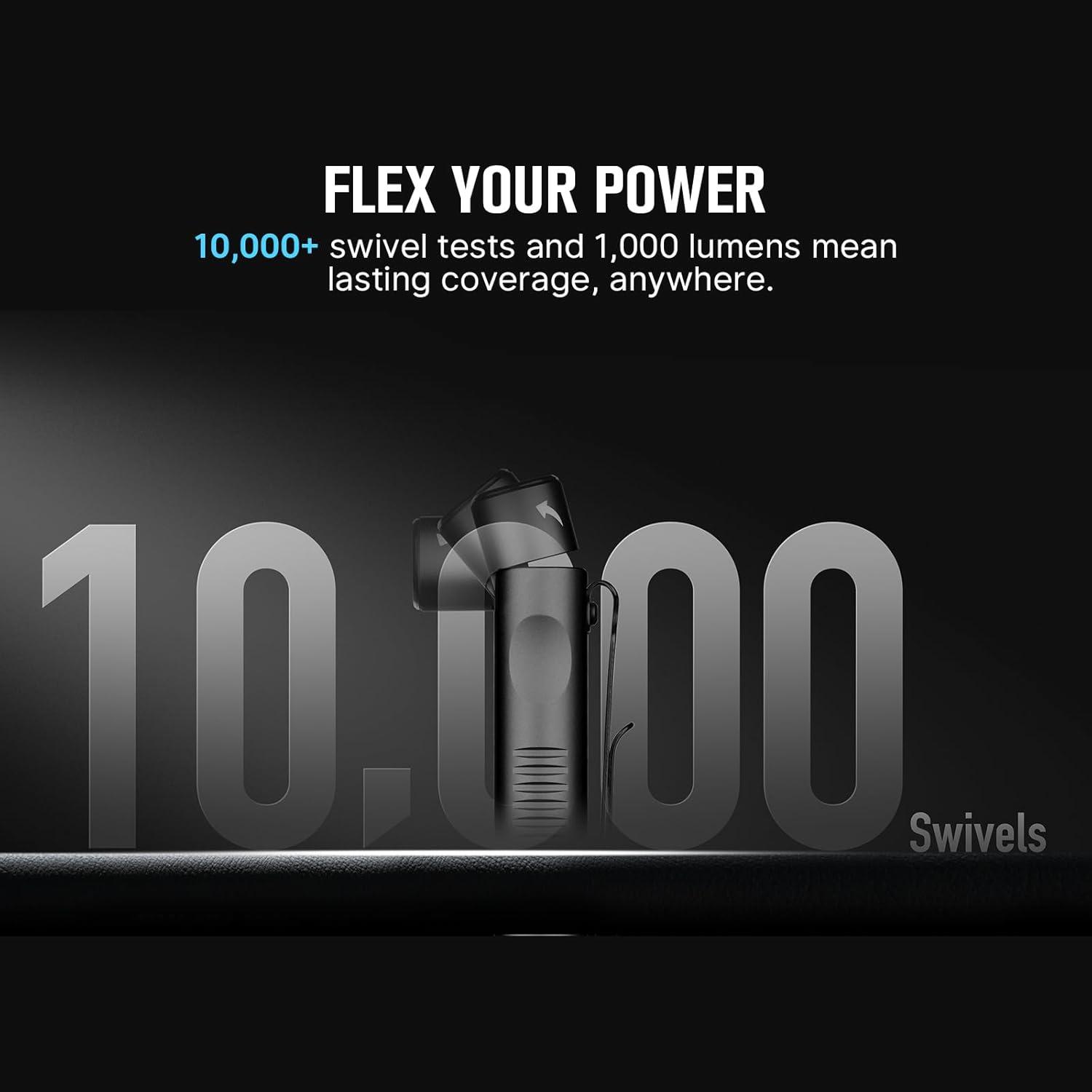 Linterna OLIGHT Arkflex 1000 Lúmenes Recargable Ajustable