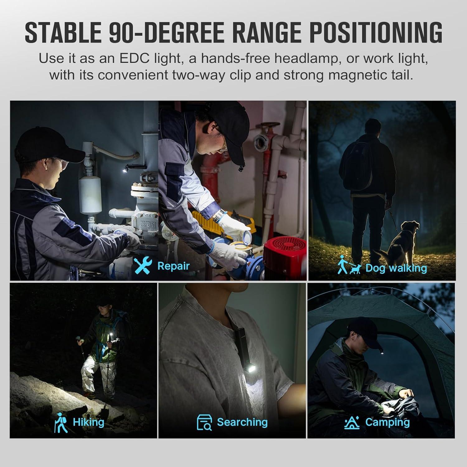 Linterna OLIGHT Arkflex 1000 Lúmenes Recargable Ajustable