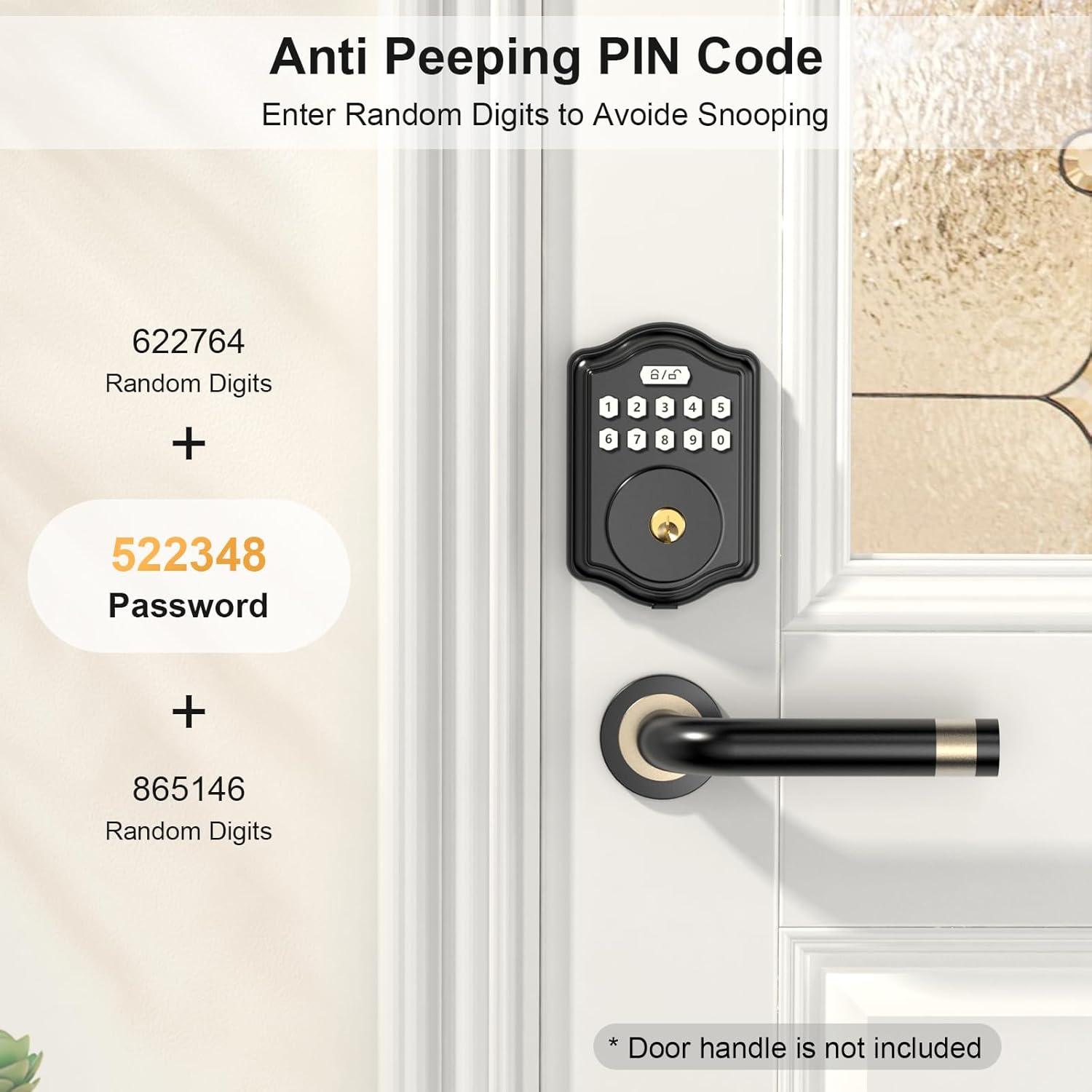 Cerradura Electrónica Sin Llave 52HZ G10 Negra con Código