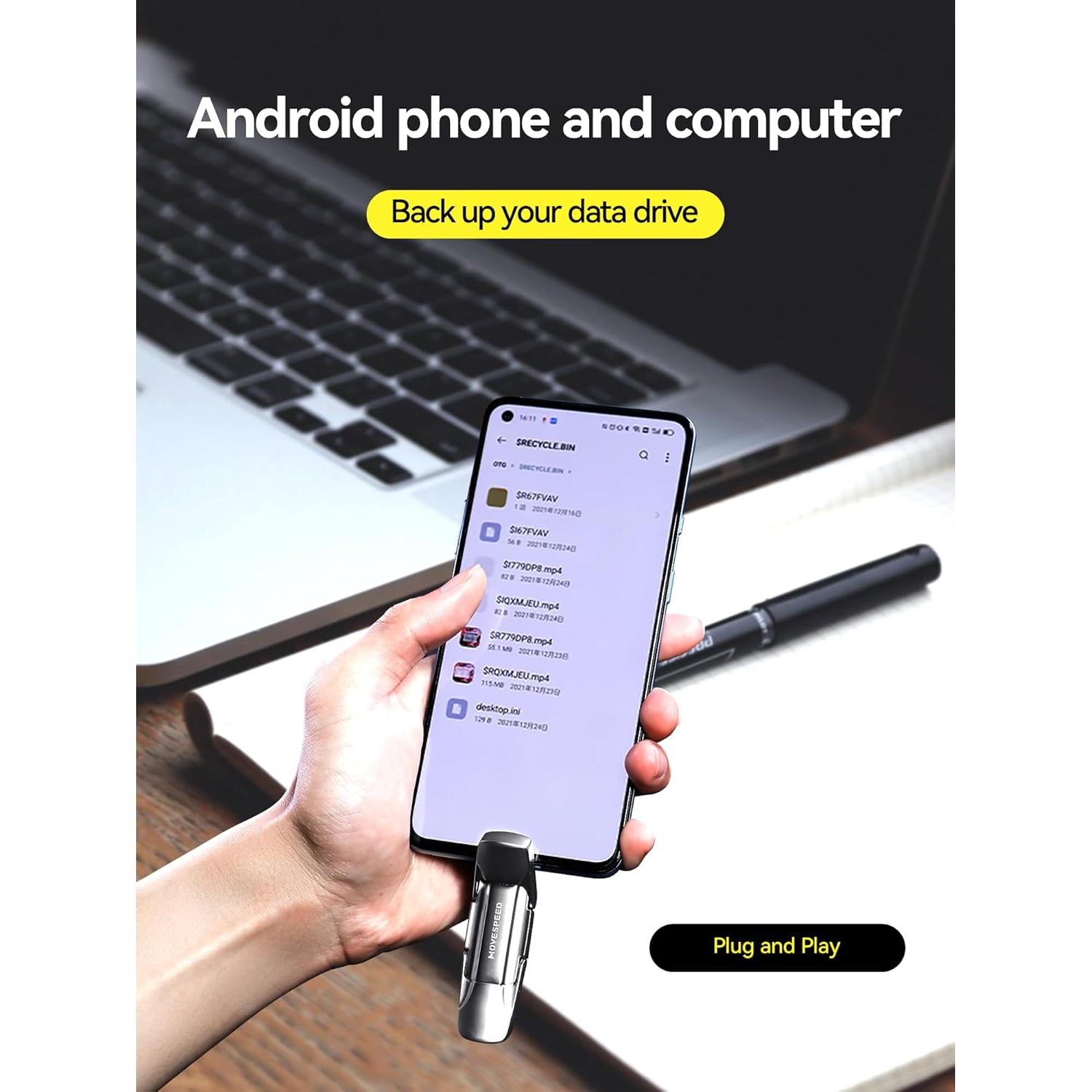 Unidad Flash MOVE SPEED 128GB USB 3.2 Tipo C Alta Velocidad