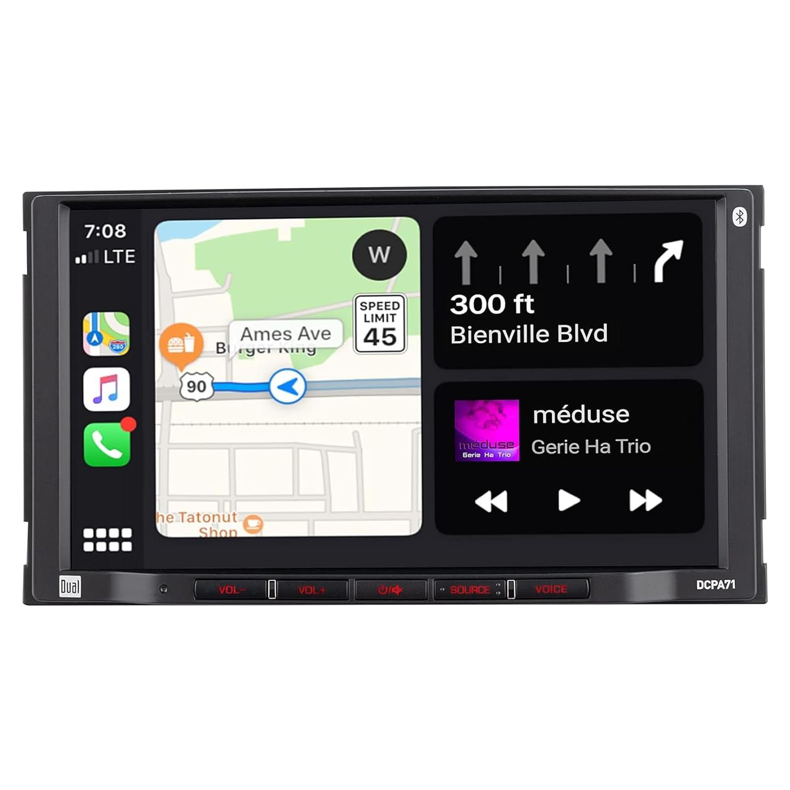 Estéreo Doble DIN Dual DCPA71 7" Pantalla Táctil Bluetooth