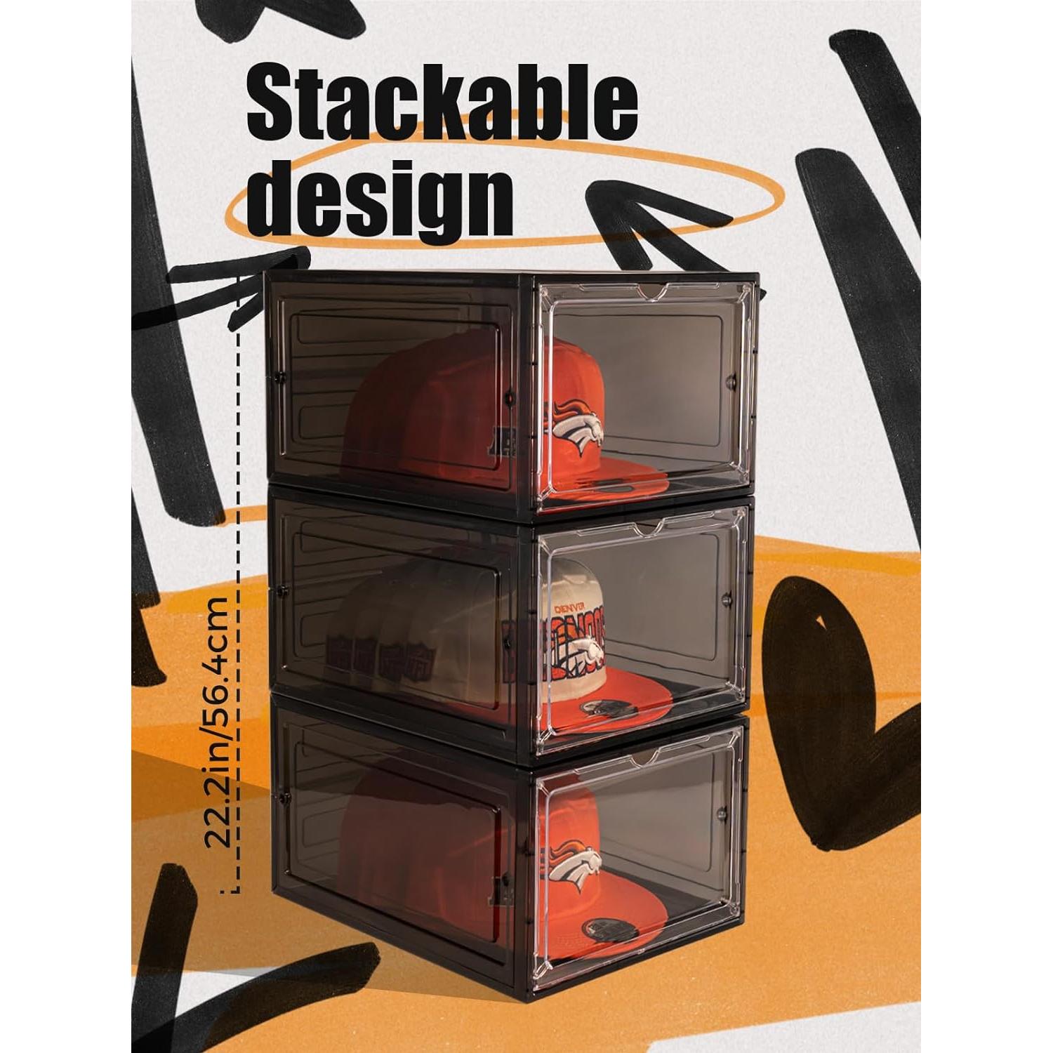 Caja Organizadora de Sombreros SCAVATA 6 Paquetes Apilables